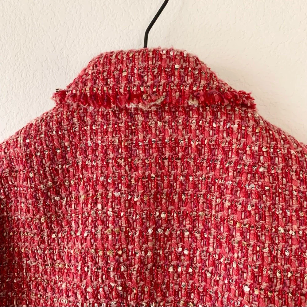 NWOT Blumarine beaded tweed jacket